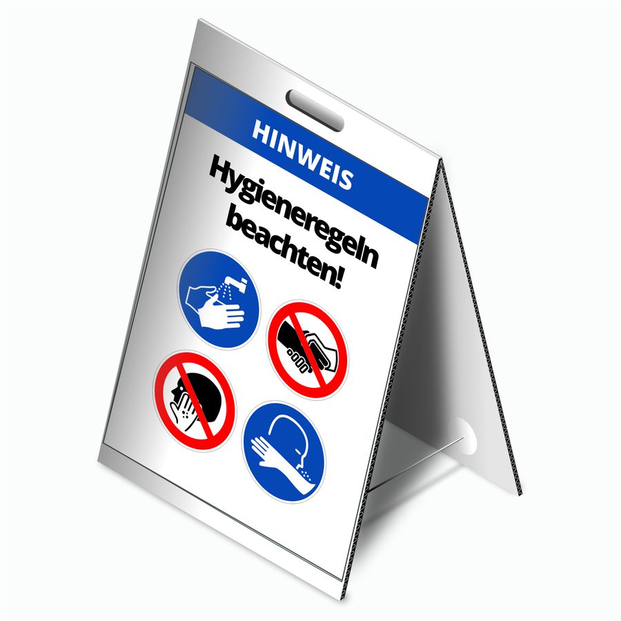 Dachaufsteller -Hygieneregeln beachten