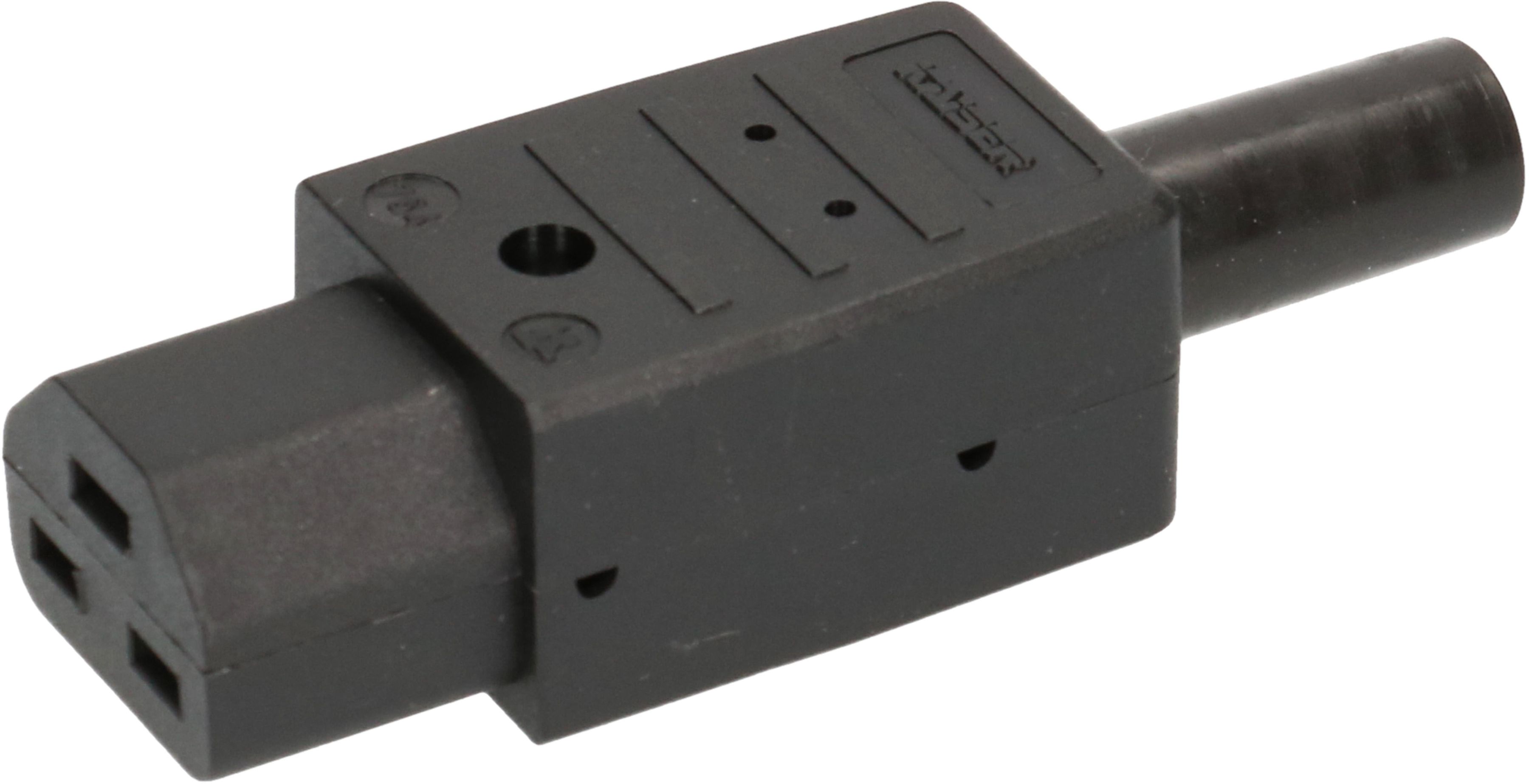prise de connecteur type C21 3 pôles noir