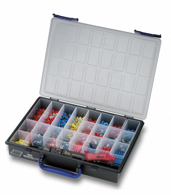 Assort. de cosses de câble iso. 500 pièces avec pince à sertir