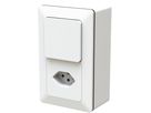 combinaison interrupteur s3 / type 13 ta.2x1 AP priamos blanc