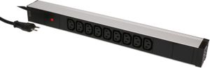 PDU 19 pouces 9x C13 noir 1U fiche type 12
