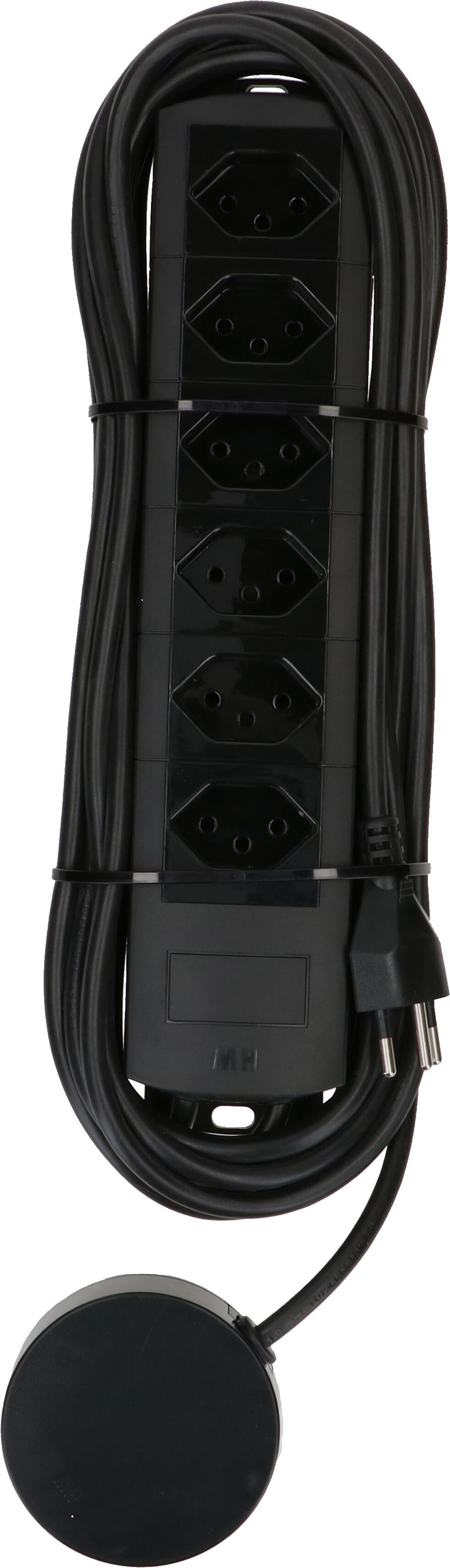 multiprise Prime Line 6x type 13 noir interr. ext. aimant 5m