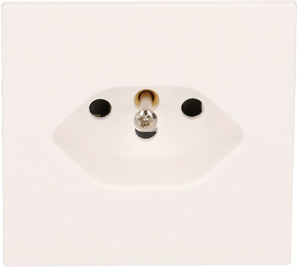 prise 1x type 13 plaque frontale BS Kallysto blanc