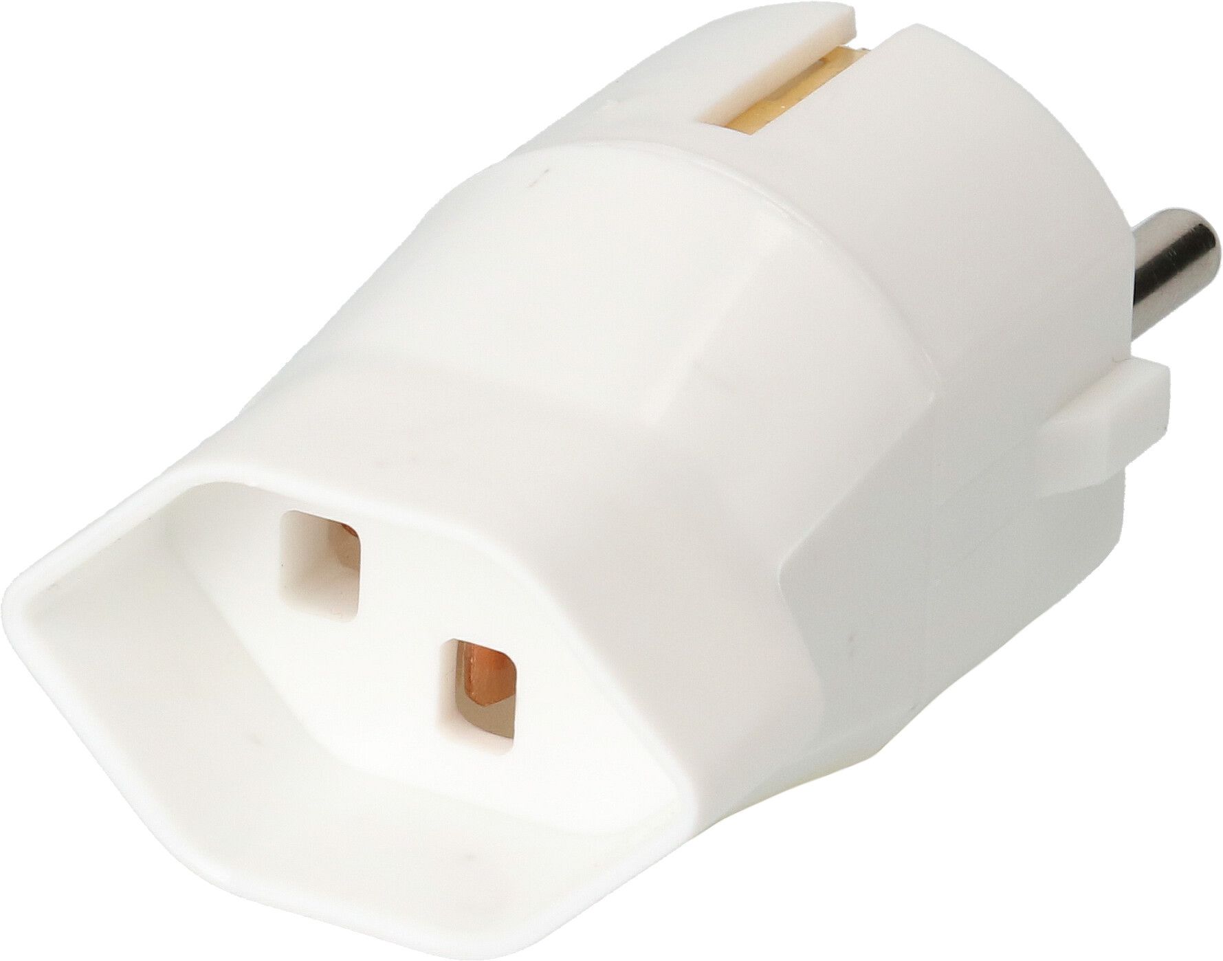 adaptateur de voyage Schuko / type 23 3 pôles blanc