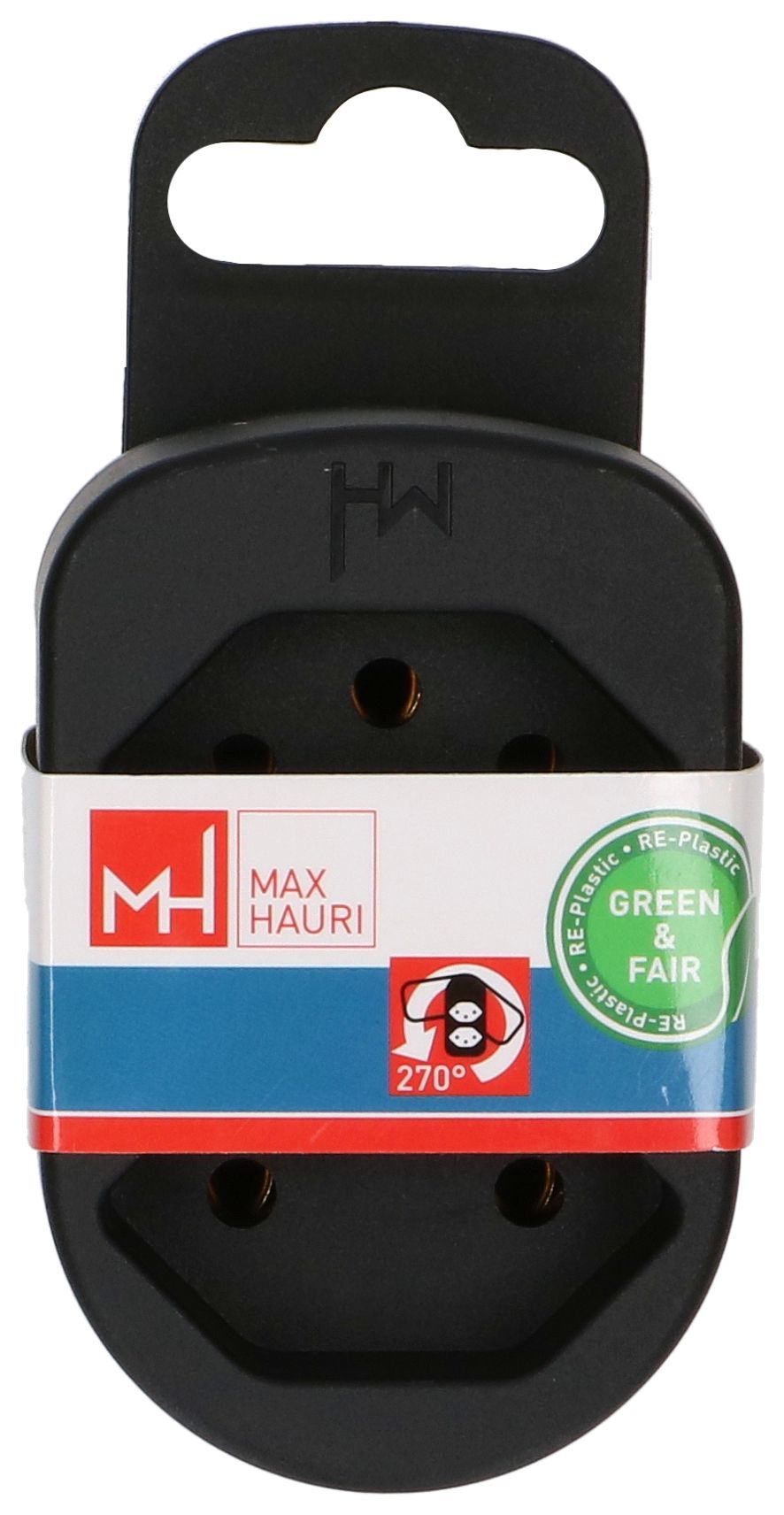 multi adaptateur ADAPT 2x type 13 noir rotatif Green+Fair