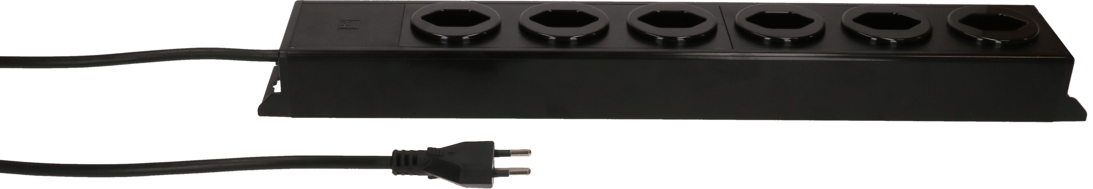 multiprise Power Line 6x type 13 noir/noir 3.0m