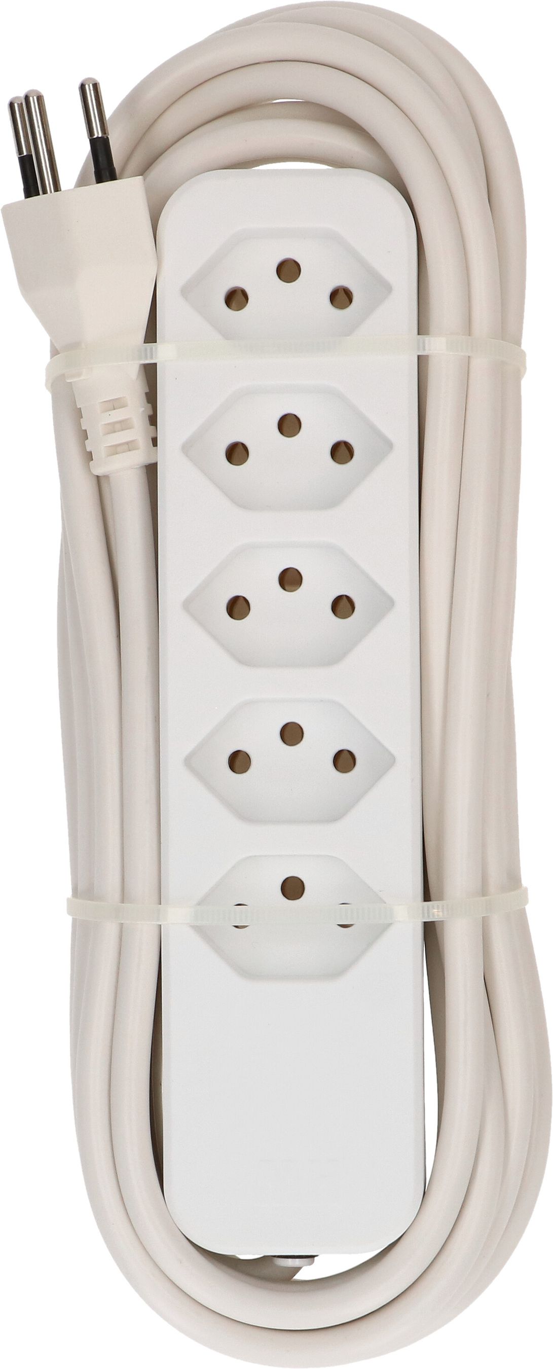 multiprise Swiss Line 5x type 13 blanc 5m