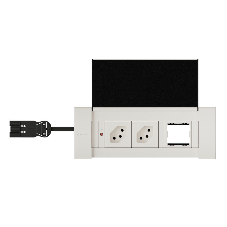 NEXO bloc multiprise blanc 2x type 13 1x module vide