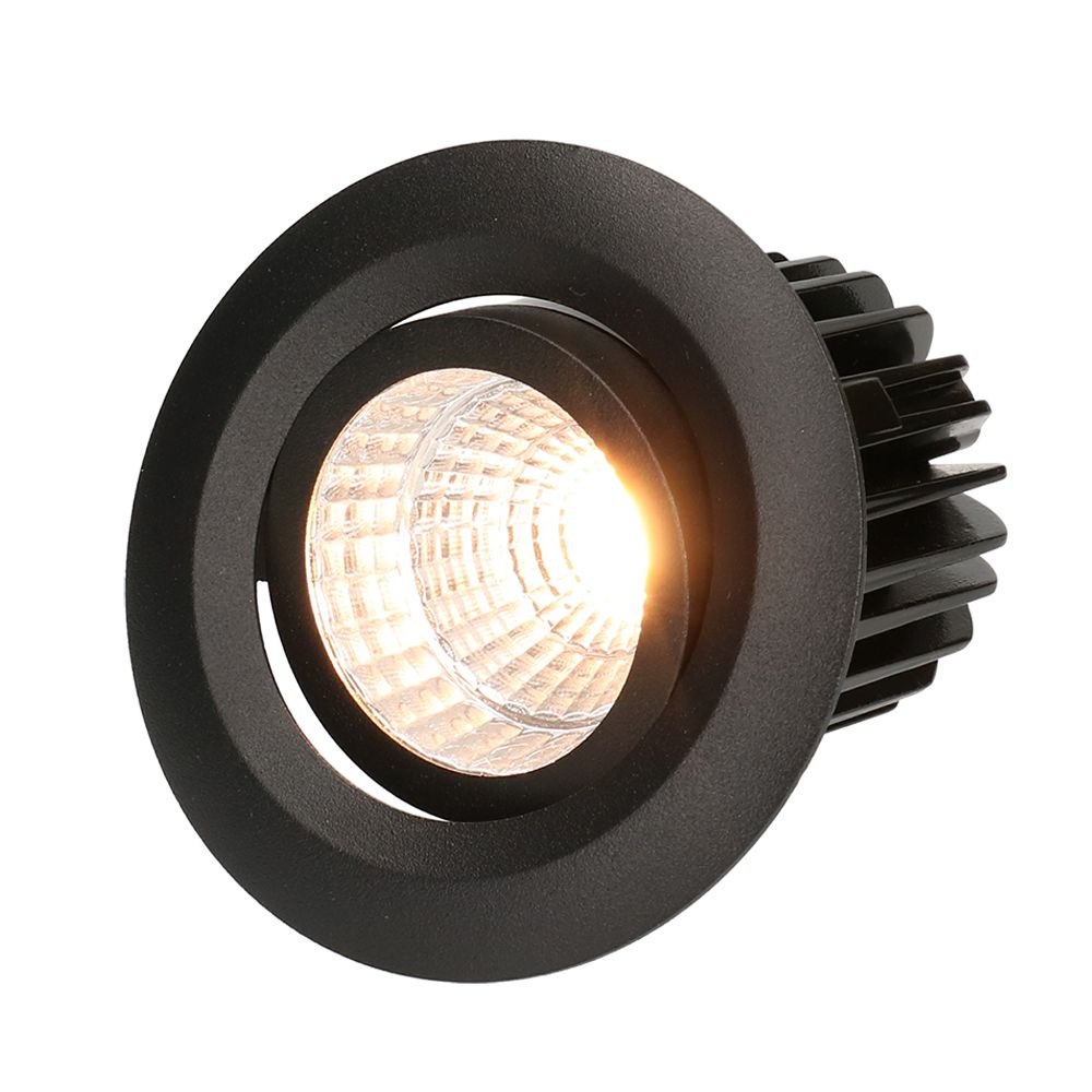 spot encastré à LED MOVE Ø68 noir mat 3000K 960lm 38°