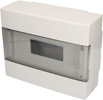 petite distribution AP 1 rangée 12 modules +porte gris tran. IP40