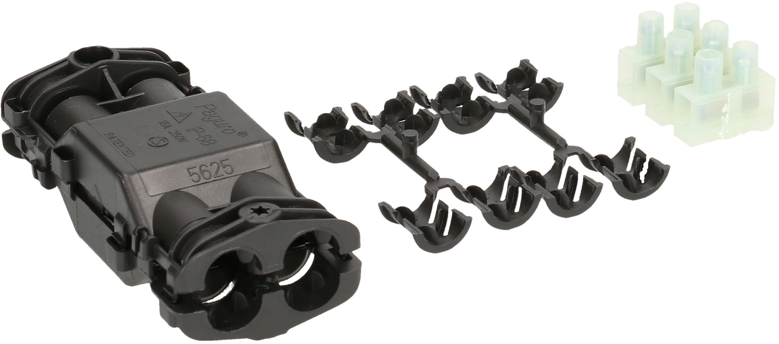 Boîte de connexion 3x4 mm2 IP68 Paguro noir