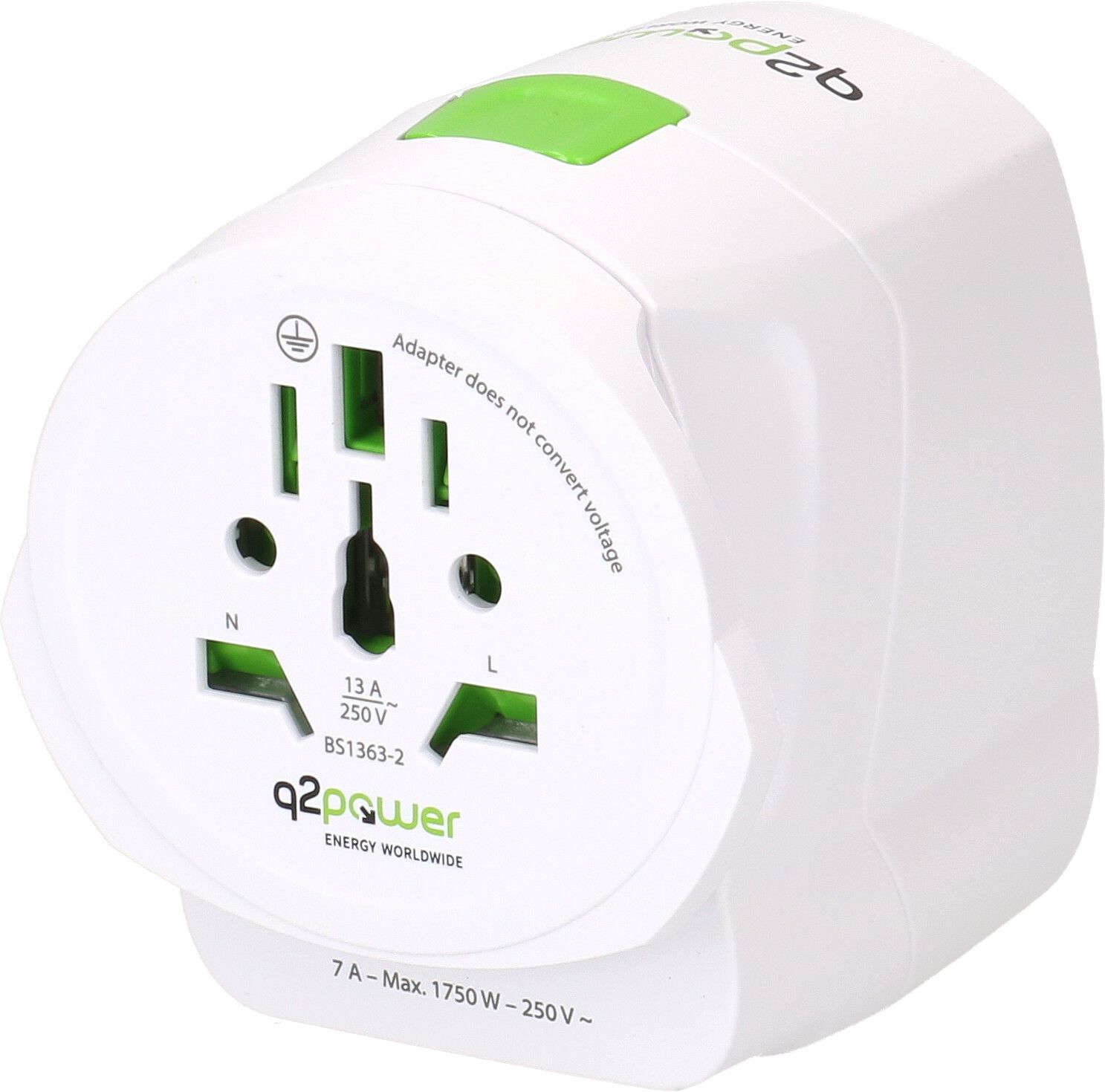 Weltreiseadapter QDAPTER 2-teilig mit USB A/C