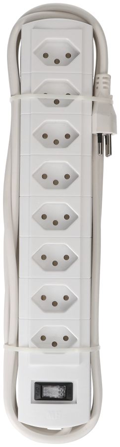 multiprise Prime Line 8x type 13 blanc interrupteur 3m