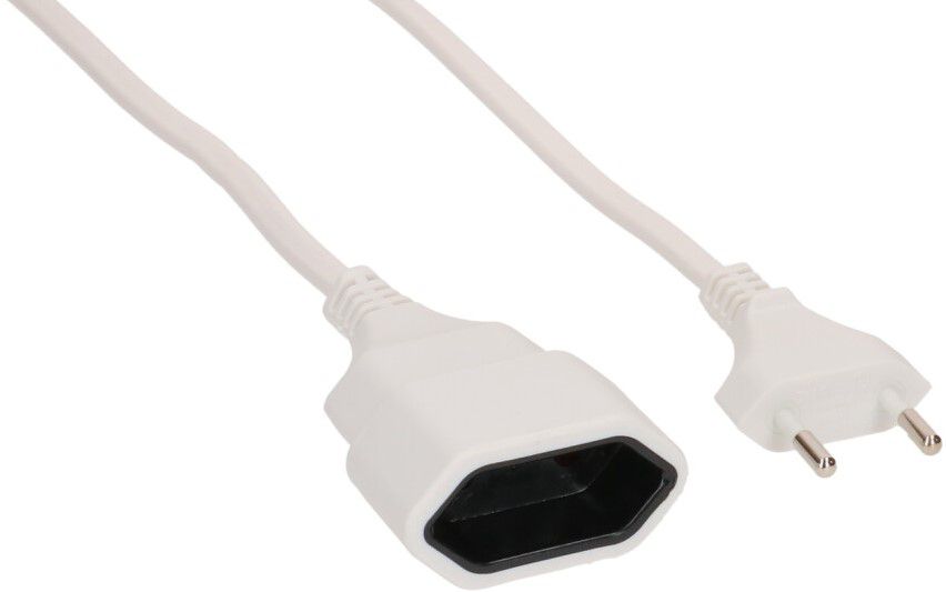 Rallonge TDF H05VVH2-F2X1.0 3m blanc BS type 11 / type 11