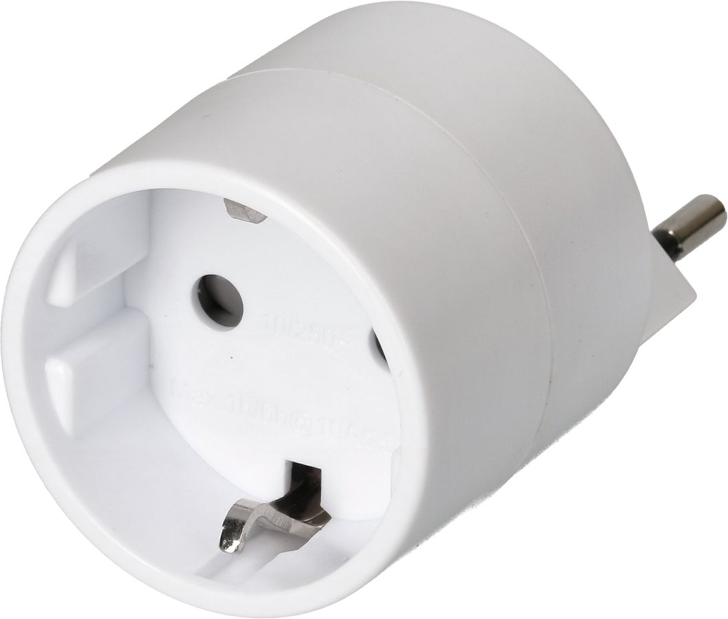 adaptateur de voyage asymétrique fiche: type 12 / prise: Schuko