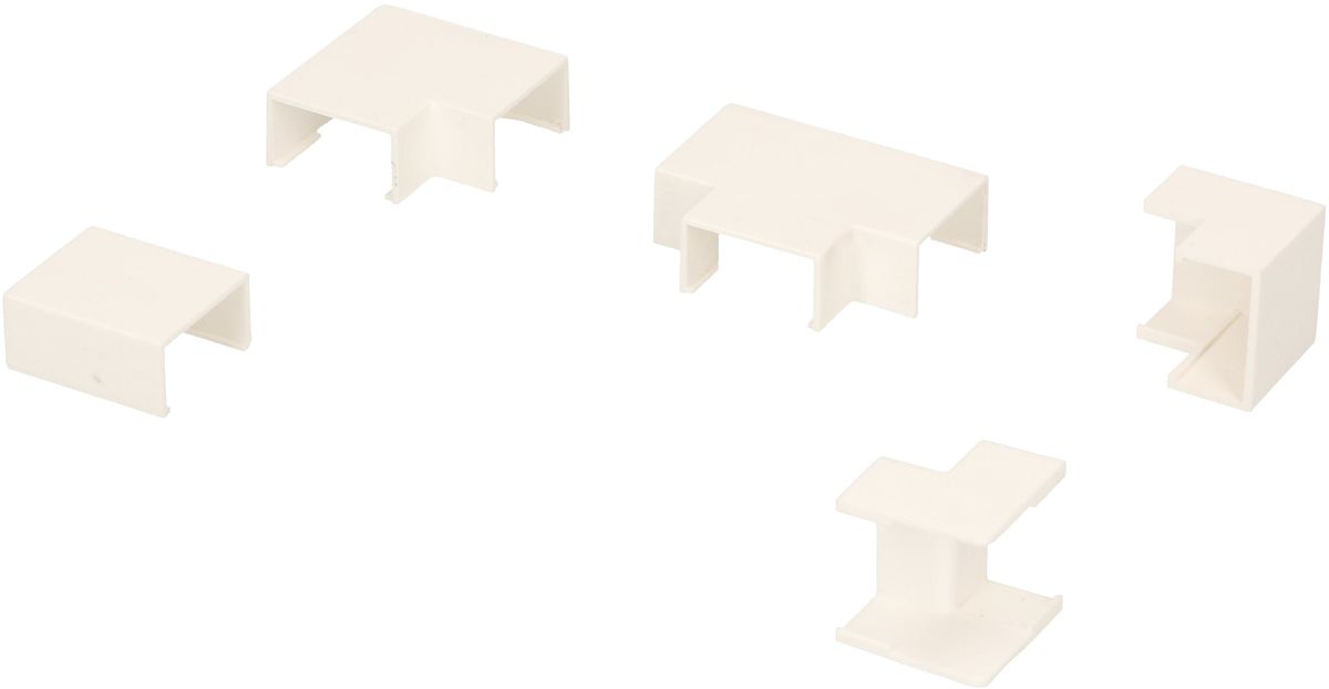 Connessione canalina 16x10mm bianco assortito 5 pz.