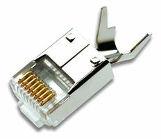 Conn. modul. RJ45 8/8 blindé conducteur ma/fl câble plat/rond