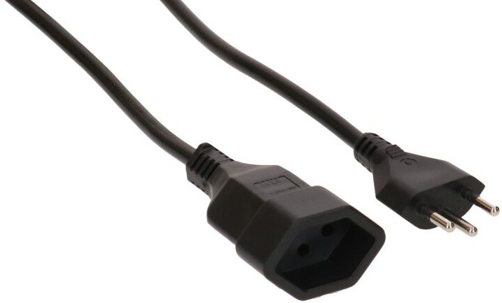 Rallonge TD H05VV-F3G1.0 3m noir type 12 / type 13