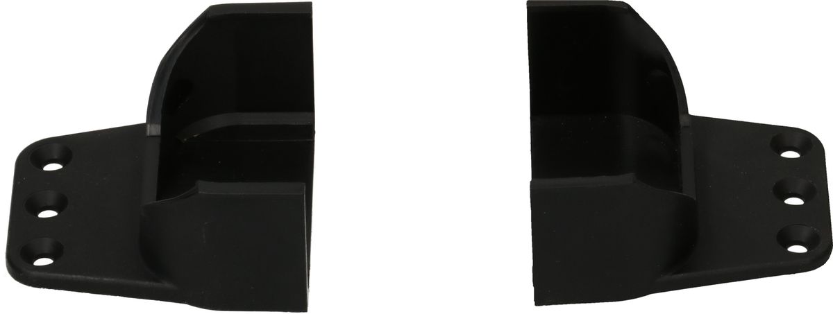 Set de supports à visser noir plat pour multiprise Swiss Line