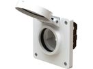 prise 1x type 25 insert avec set frontal exo IP55 blanc