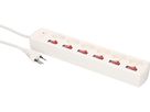 multipresa Multi-Switch 6x tipo 13 bianco