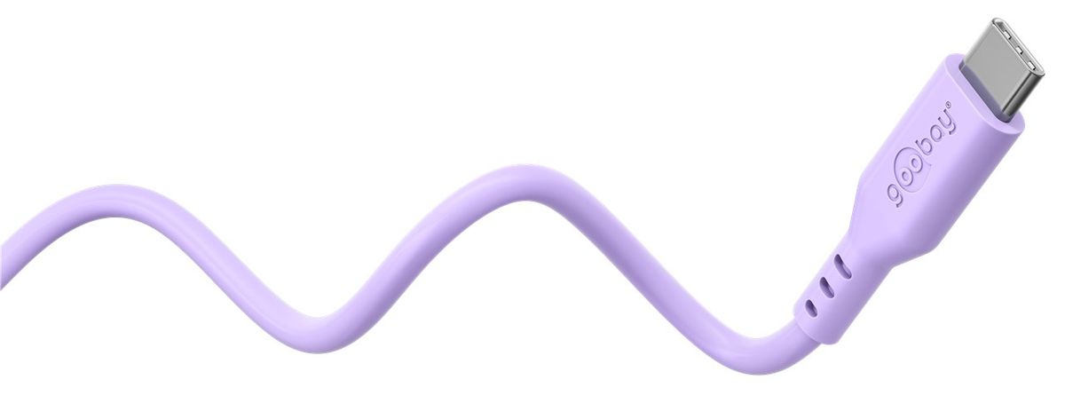 câble de recharge USB-C silicone 1.5m violet