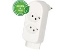 multi adaptateur ADAPT 2+1x type 13 blanc rotatif Green+Fair