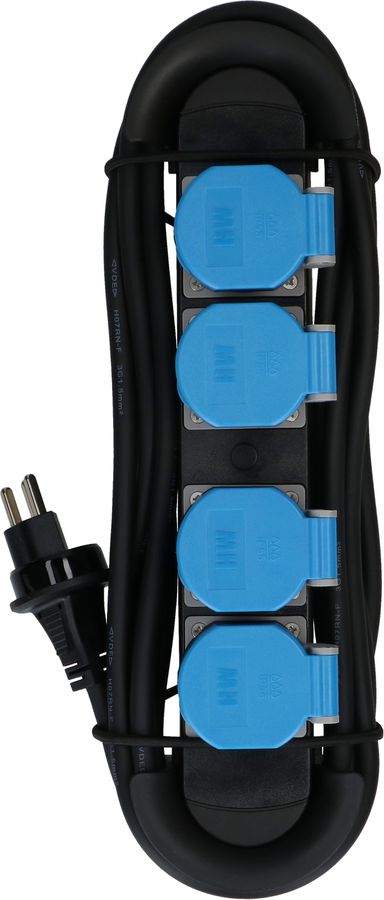 multiprise Construct Line 4x type 23 IP55 noir/bleu 5m