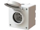 prise 1x type 25 AP exo IP55 blanc