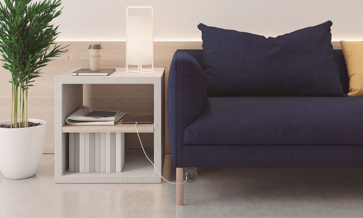 ATOM bloc multiprise noir 1x type 13 1x USB-A 1x USB-C