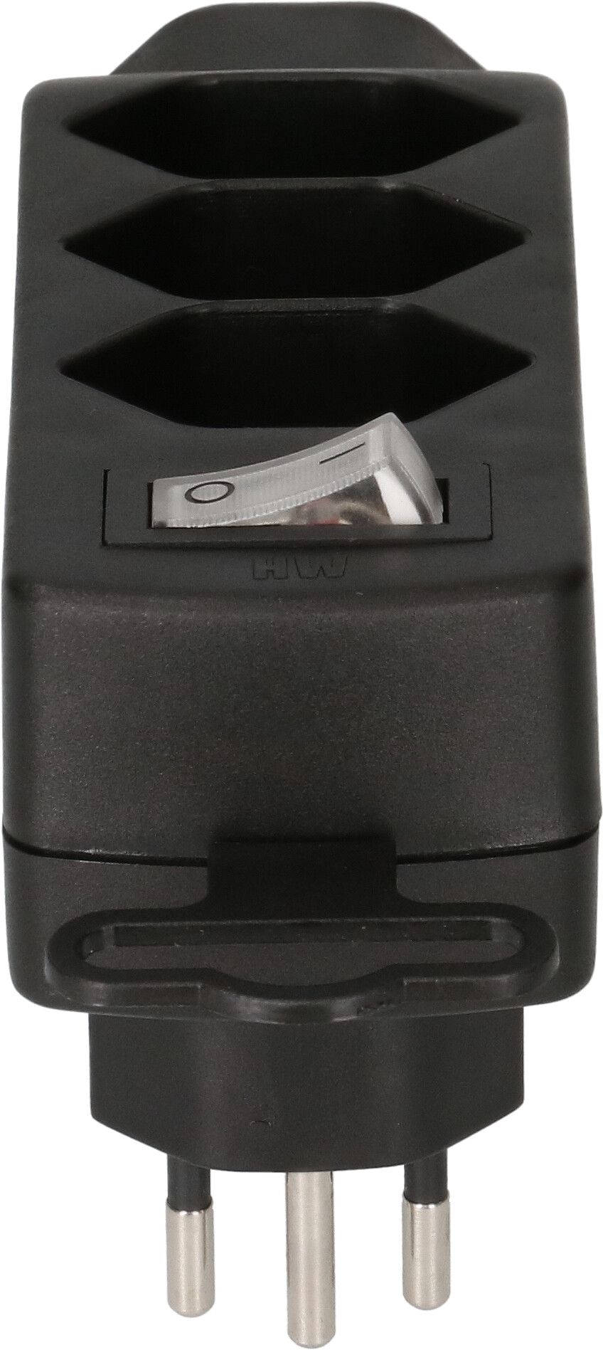 Multi adaptateur Safety Line 4x type 13 3-pôles noir +interrup.