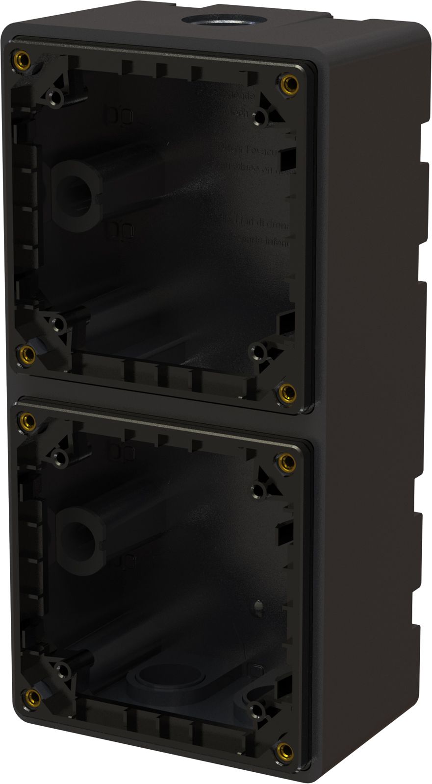 boîtier ta.2x1 AP exo IP55 noir