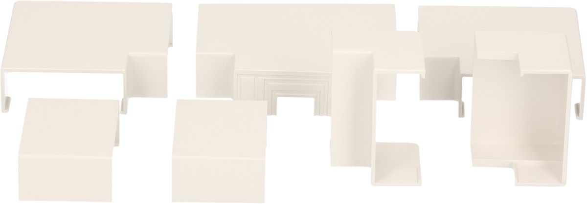 Raccords de goulotte 30x11.5mm blanc assorti 7 pcs.