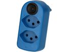 Multi adaptateur ADAPT 2x type 13 bleu rotatif interr. BS