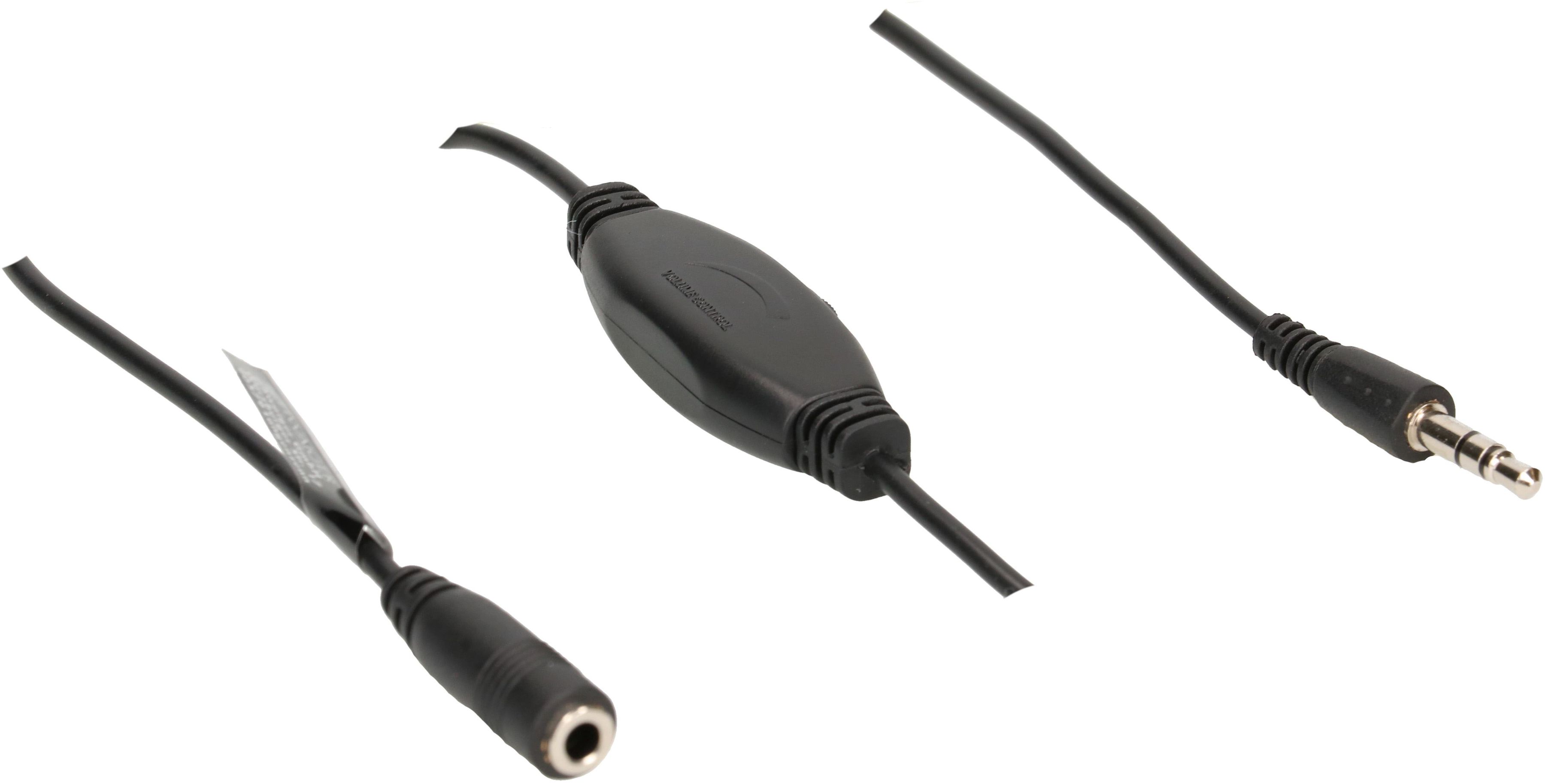 rallonge audio stéréo fiche/prise jack réglage du volume 3m noir