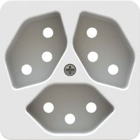 prise 3x type 13 plaque frontale priamos blanc
