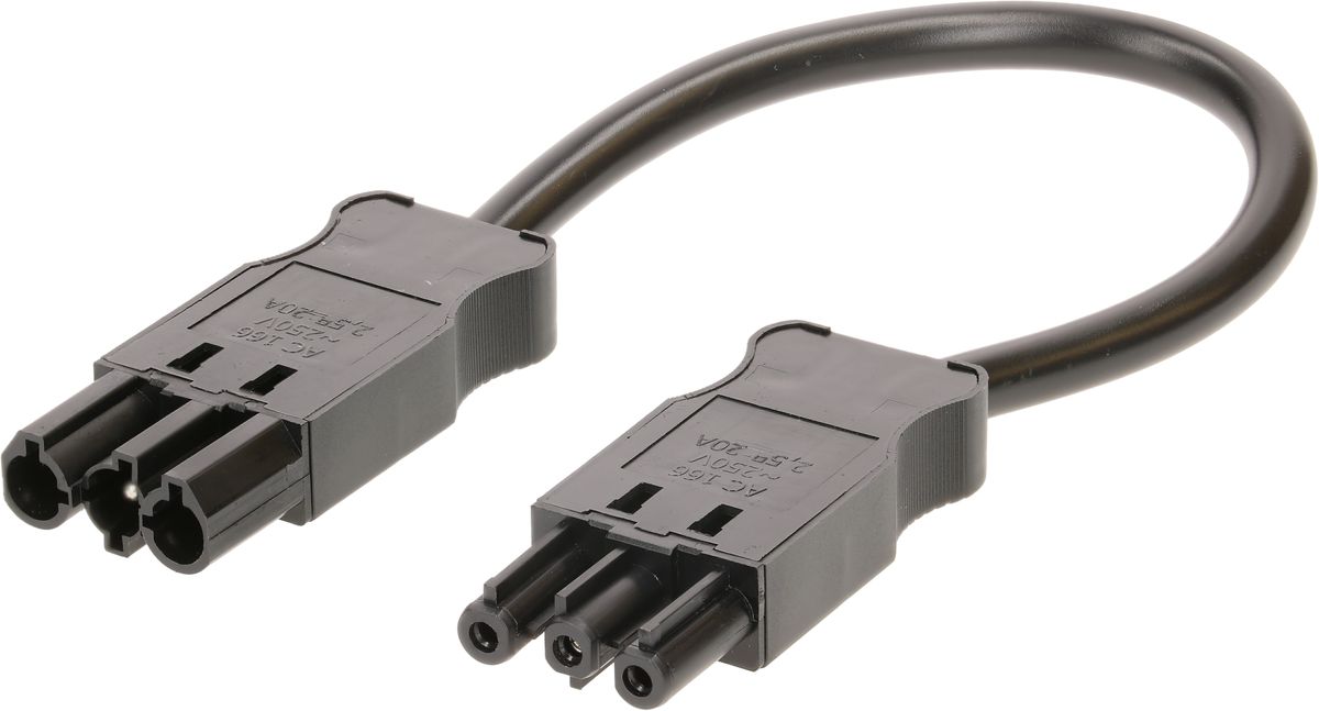 Rallonge TD AC 166 H05VV-F3G1.5 0.3m noir