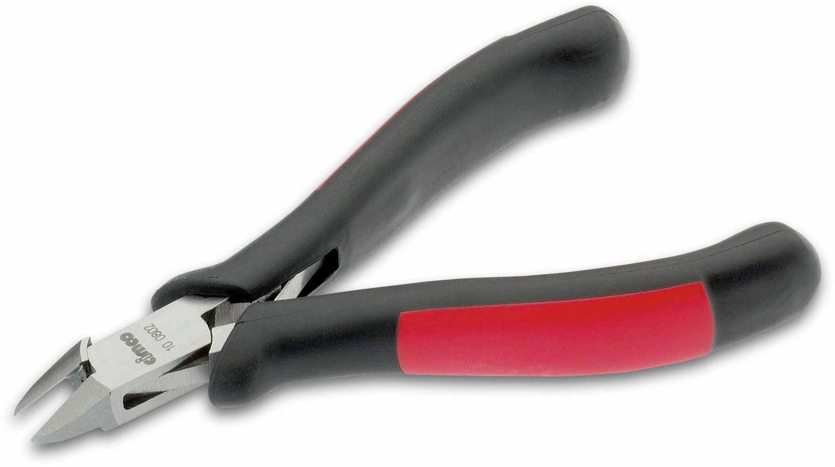 Pince coupante latérale électro. tête ovale inclinée avec lame