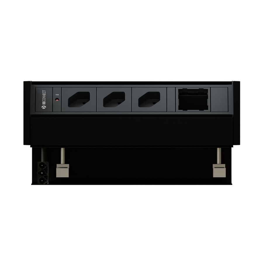 PRISMA bloc multiprise noir 3x type 13 1x module vide