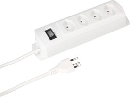 multiprise Prime Line 4x type 13 blanc interrupteur 5m