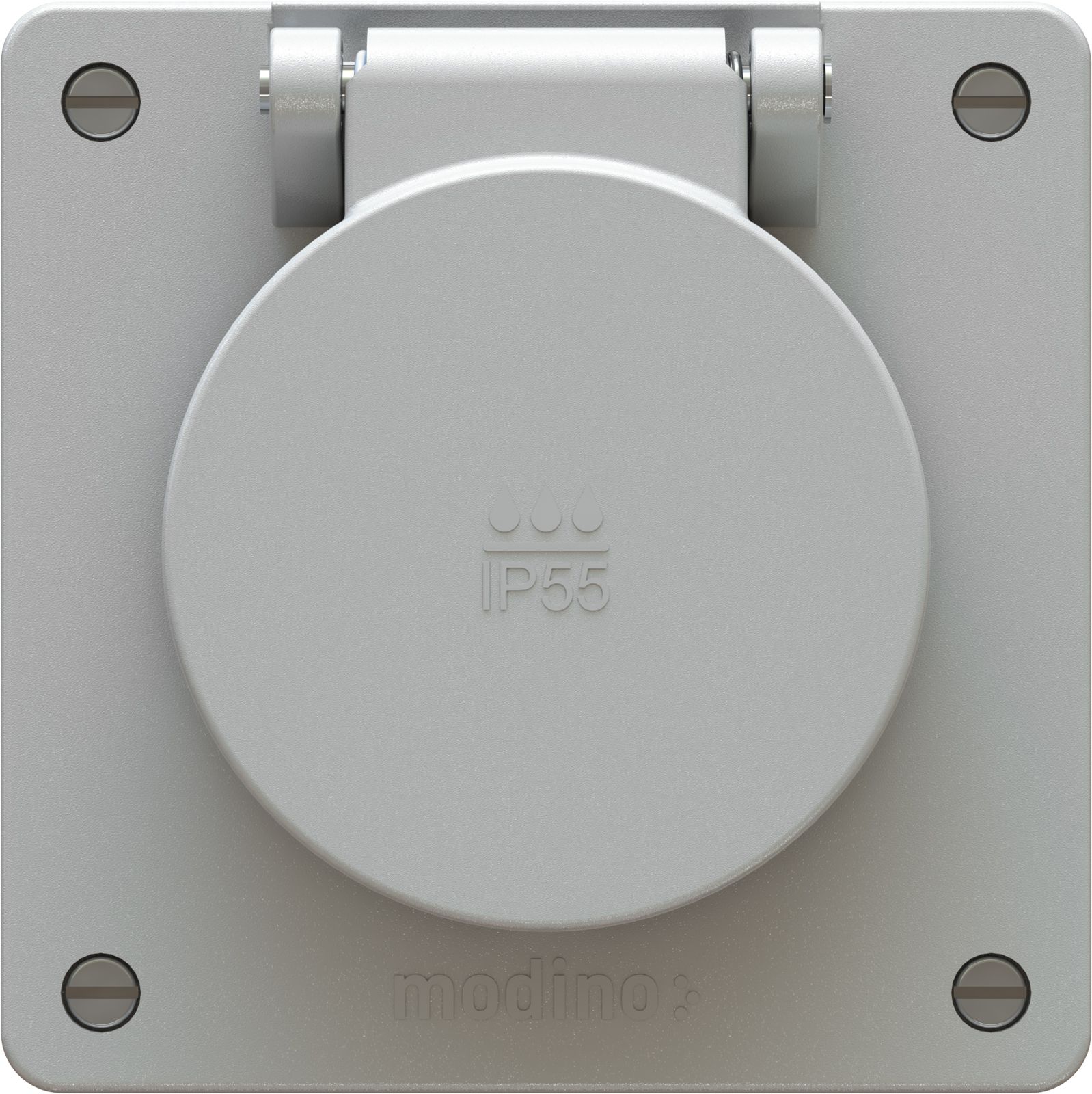 prise 1x type 25 ENC exo IP55 gris clair