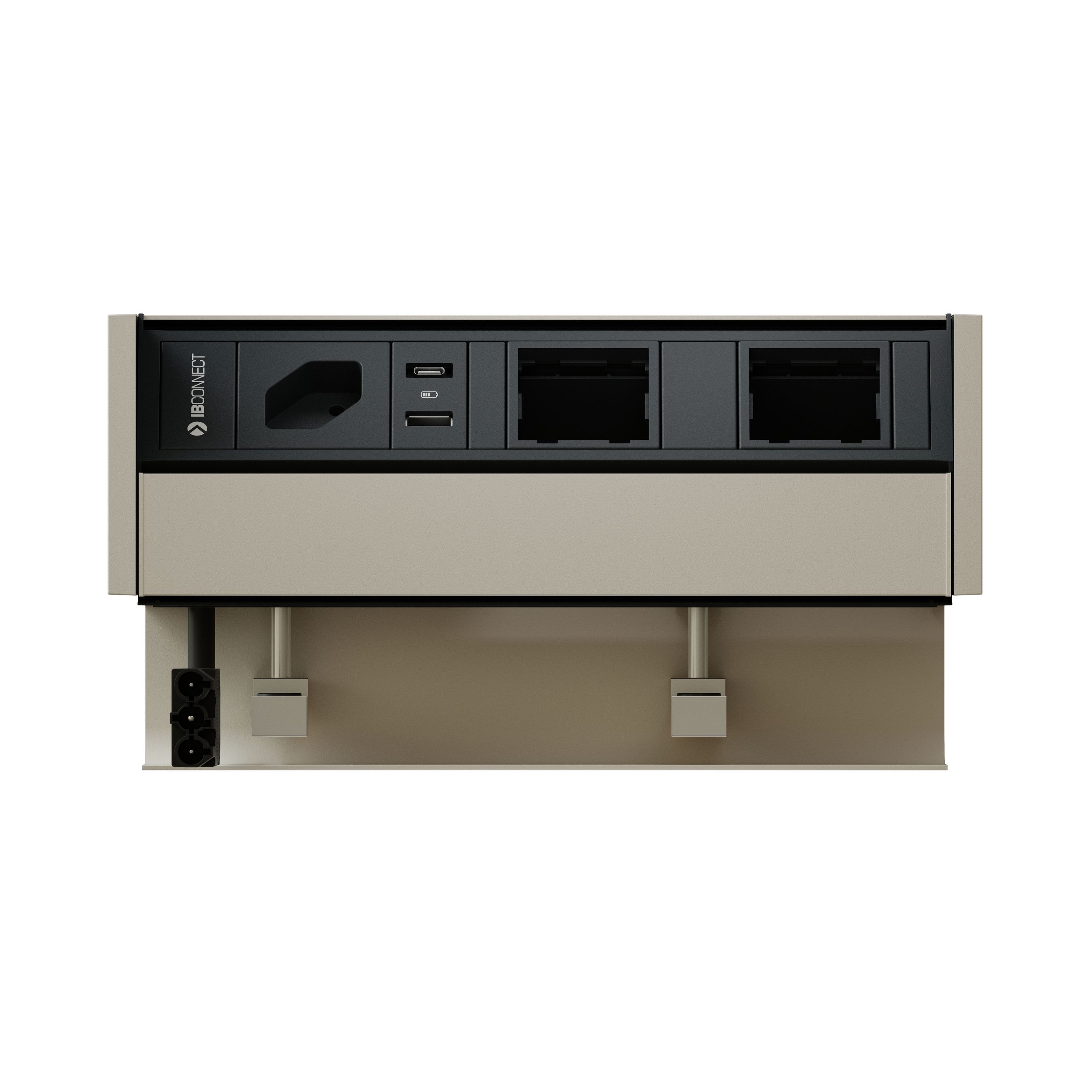 PRISMA bloc multiprise blanc 1x type 13 1x USB-A/C 2x vide