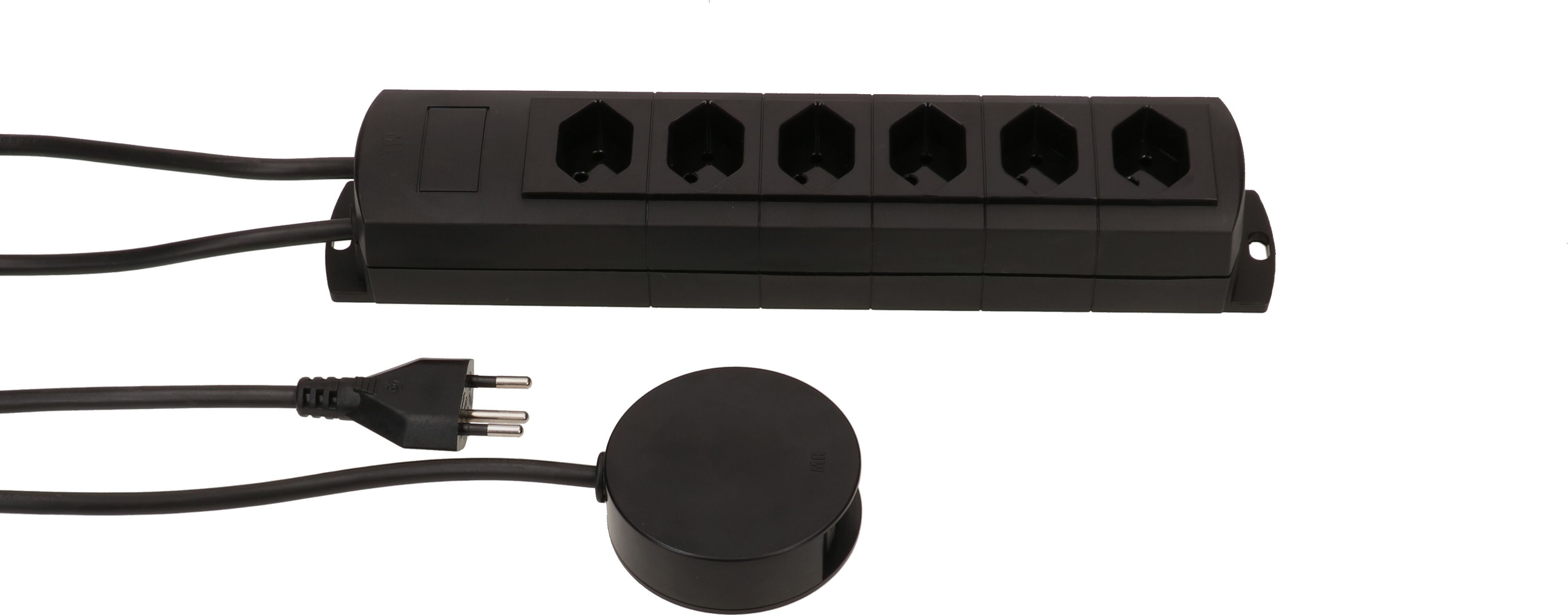 multiprise Prime Line 6x type 13 noir interr. ext. aimant 5m