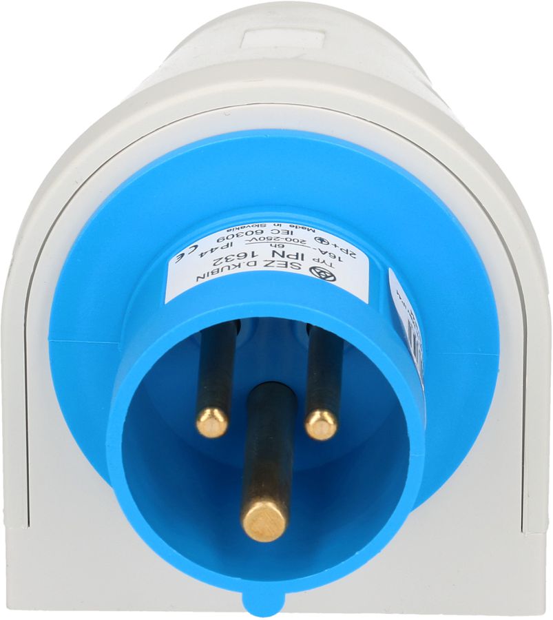 Fiche murale CEE 2P+E 230V/16A bleu IP44