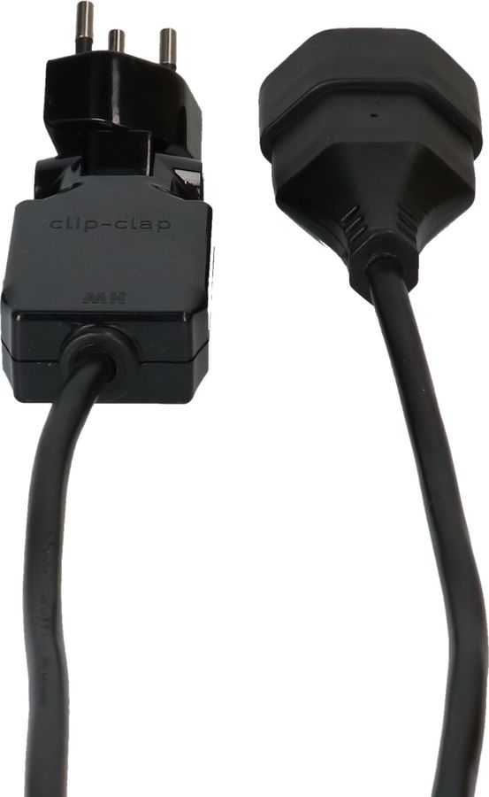 Rallonge TD H05VV-F3G1.0 5m noir clip-clap OCP type 12 / type 13