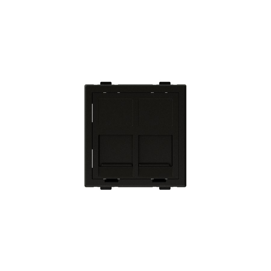 accessoire multimédia 45x45 anthracite couverture pour 2x RJ45
