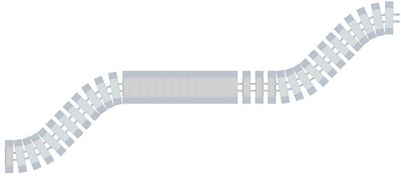 serpentine de câble Pro 80 1.00m argent RAL9006